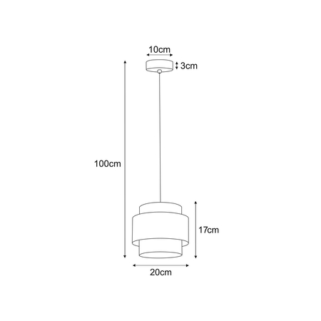 Lampa wisząca ETELA Kaja K-5170 czarny