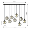 Lampa wisząca COSMO 9 BL GRAFIT Emibig 712/9 czarny