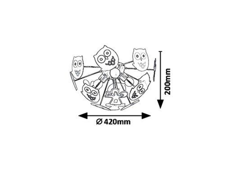 Lampa wewnętrzna Rabalux Birdy 6389 wielokolorowy