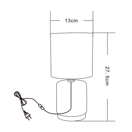 Lampa stołowa Zuma Line HS8720-BL LAMPA STOŁOWA CZARNY/ZŁOTY