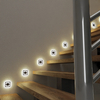 Eko-Light Oprawa schodowa QUADRO Barwa Ciepła 3000K 12V z czujnikiem ruchu EKS1009 BIAŁY / SREBRNY
