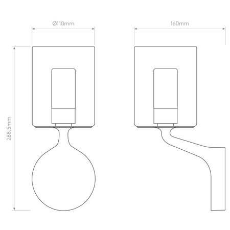 Kinkiet Astro Elena 1453003 Matowy Czarny
