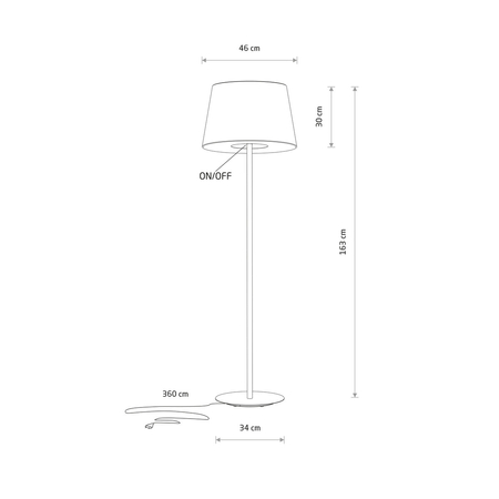 Lampa podłogowa Nowodvorski TUTOIA 11683 Beż