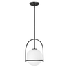 Średnia lampa wisząca Somerset - 1 źródło światła - Czarna Quintiesse QN-SOMERSET-P-O-BK