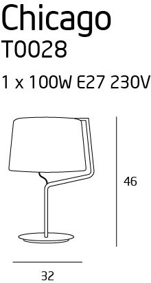 Lampa stołowa Maxlight T0028 Chicago