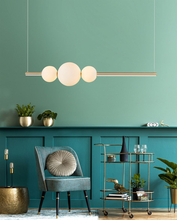 Lampa wisząca SANDRA 3 GO Azzardo AZ4427 gold / milky white