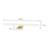 Milagro Kinkiet Shine 60cm 13,8W LED Biały / Złoty ML7884 Biel / Złoto