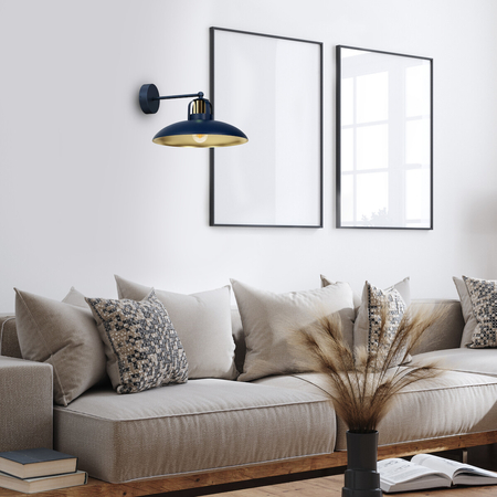 Milagro Kinkiet FELIX NAVY BLUE/GOLD 1xE27 MLP7712 GRANATOWY / ZŁOTY