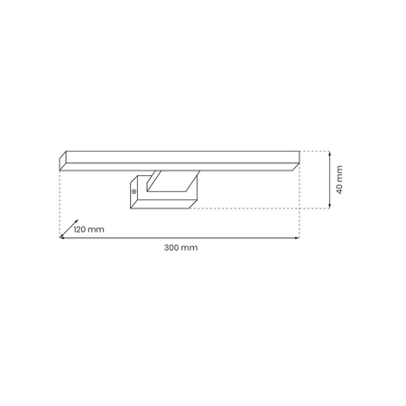 Milagro Kinkiet SHINE CHROME 30cm 7W LED ML029 CHROM