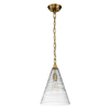 Lampa wisząca Elmore - 1 źródło światła - Oksydowany mosiądz Quintiesse QN-ELMORE-P-BBS