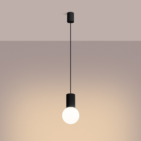 Sollux Lighting Lampa wisząca HALO 1 czarna SL.1714