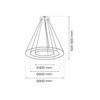 Milagro Lampa wisząca HOOP BLACK 93W LED ML1543 CZARNY