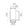 Kinkiet AQForm Pex Up&Down LED 230V Hermetic Wall Antracyt Struktura