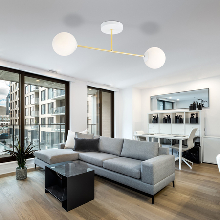 Lampa sufitowa MAGNUM 2 Emibig 1234/2 biały/złoty