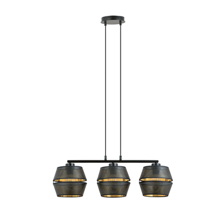 Lampa wisząca MALIA 3 Emibig 1185/3 czarny/złoty