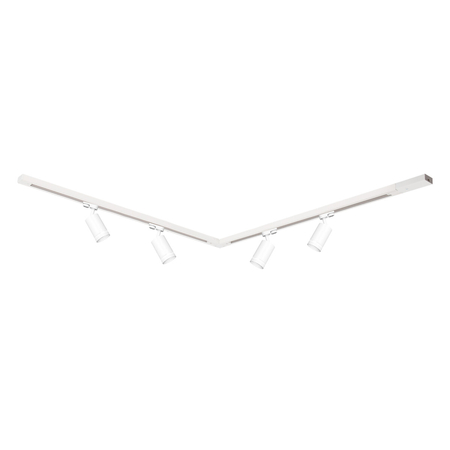 Milagro Zestaw Szynoprzewód 4xPipe Ring GU10 + Prowadnica 2x1m + Złączki - Biały ML1688 BIAŁY