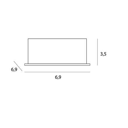 MAXLIGHT H0137 OPRAWA WPUSTOWA X-LINE, DO SKOMPLETOWANIA Z  TRAFO HT0137