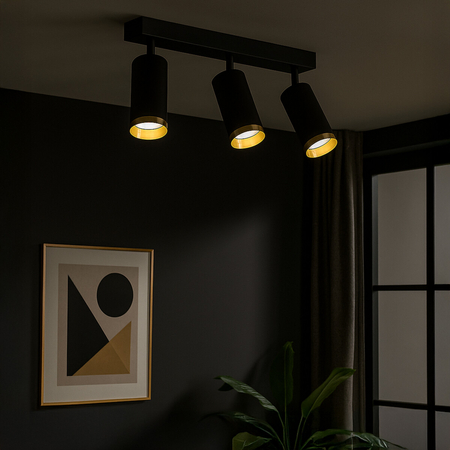 Milagro Oprawa Mica Spot Czarny + Złoty 3xGU10 ML2098 CZARNY