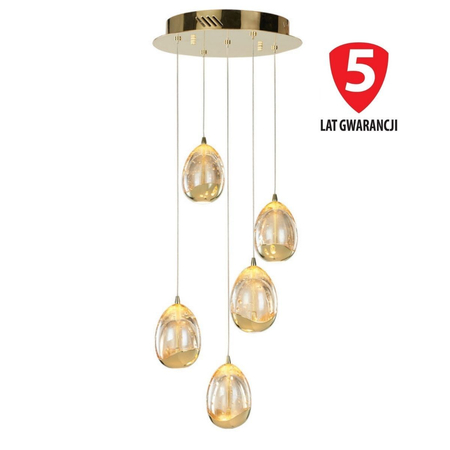 Lampa wisząca Italux PND-22112132-5A-CHPN Huelto LED