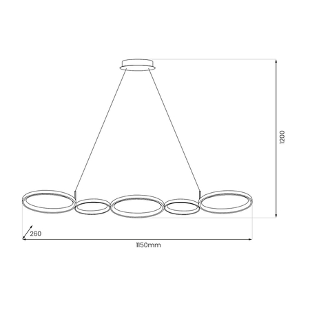 Milagro Lampa wisząca OLYMPIA WHITE 50W LED ML1176 BIAŁY