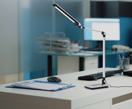 Lampa biurkowa RICO Kaja K-BL1121 SREBRNY