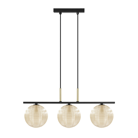 Lampa wisząca Kaja GIRO K-5687 bursztynowy, czarny, złoty