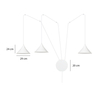 Lampa wisząca ABRAMO 3 WHITE Emibig 159/3 biały