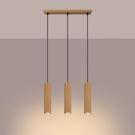 Sollux Lighting Lampa wisząca KARBON 3L złoty SL.1556