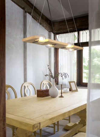 Lampa wisząca Trio 314300430 drewniany