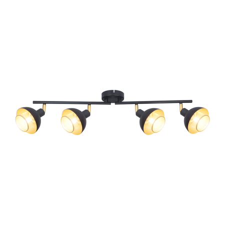 Spot Italux Savio SPL-27357-4-BK-GD Czarny mat, złoty