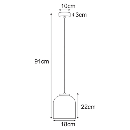 Lampa wisząca Kaja CAPRI K-5620 bursztynowy, czarny