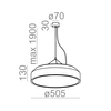 Lampa wisząca AQForm Maxi Ring LED Biały Struktura