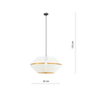Lampa wisząca MALIA 1 Emibig 1184/1 biały/czarny