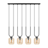 Lampa wisząca Kaja CONI K-5582 czarny, bursztynowy