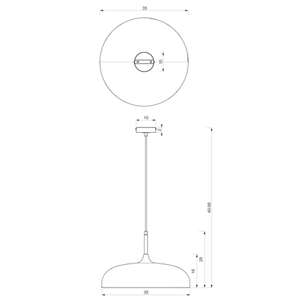 Milagro Lampa wisząca Lincoln 1xE27 35cm Biały/Złoty MLP8031 BIEL / ZŁOTY