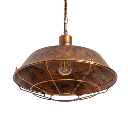 Industrialna Lampa wisząca Abigali Antique E27, miedziany