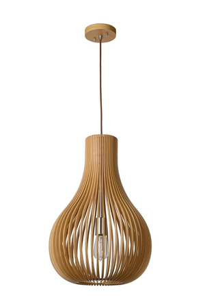 Lampa wisząca Lucide BODO drewniany 01400/38/72