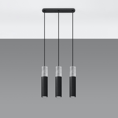 Sollux Lighting Lampa wisząca BORGIO 3L czarny SL.0652