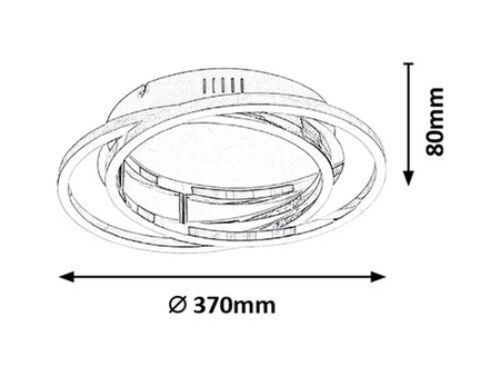 Lampa sufitowa Rabalux Selena 2184 chrom