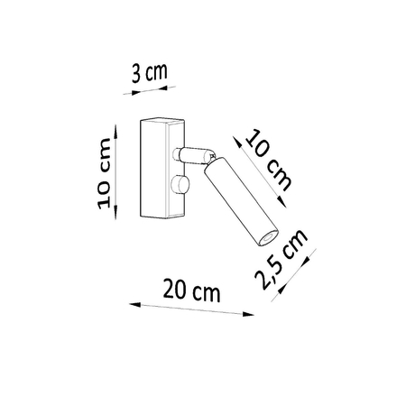 Sollux Lighting Kinkiet EYETECH 1 biały SL.0902