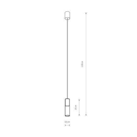 Lampa wisząca CYLINDER M Nowodvorski 7865 transparentny/czarny