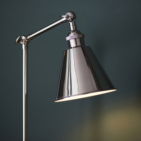 Lampa stołowa Endon Lighting Hal 97836 nikiel