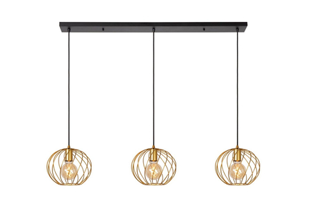 Lampa wisząca Lucide DANZA 21428/03/02 czarny/złoty