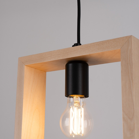 Sollux Lighting Lampa wisząca ARIES naturalne drewno SL.1310