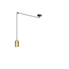 Lampa wisząca TRAKER 1 BL/GOLD Emibig 526/1 czarny/złoty