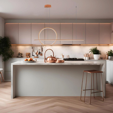 Lampa wisząca Linea 100 No.2 40cm 4k miedziana