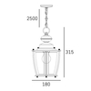 Cosmo Light Lampa wisząca NUUK P01654BZ