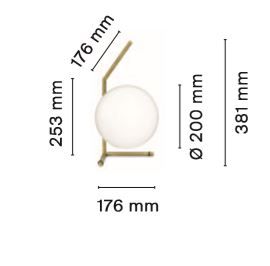 Lampa stołowa Flos F3171057 IC Srebrna