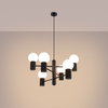 Sollux Lighting Żyrandol HALO 6 czarny SL.1830