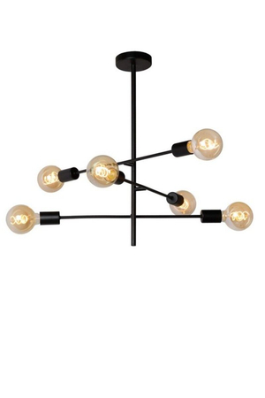 Lampa sufitowa Lucide LESTER 21119/06/30 czarny/srebrny